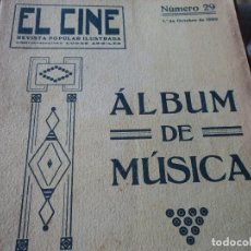 Partituras musicales: EL CINE REVISTA POPULAR ILUSTRADA, ALBUM DE MUSICA Nº 29, AÑO 1920