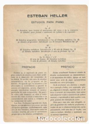 Partituras musicales: ESTUDIOS PARA PIANO - E. HELLER - Foto 2