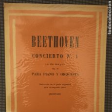 Partituras musicales: 1ER. CONCIERTO EN DO MAYOR PARA PIANO Y ORQUESTA OP.15. BEETHOVEN. Lote 300021863
