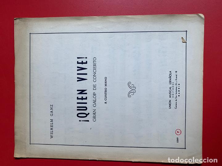 Partiture musicali: &iexcl;Quien vive! Gran galop de concierto a cuatro manos (partitura) - GANZ WILHELM