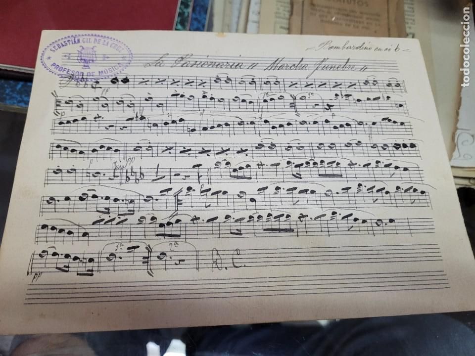 Musical scores: MUSICA PARTITURA PARA BOMBARDINO LA PASIONARIA MARCHA FUNEBRE GIL DE LA CRUZ PROFESOR DE MUSICA