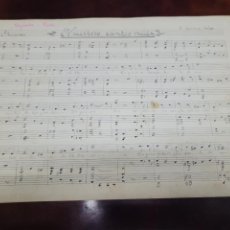 Partituras musicales: ANTIGUA PARTITURA MANUSCRITA PLEGARIA NUESTROS CANTOS RECIBE A LARROCA MURCIA 1929. Lote 300823798