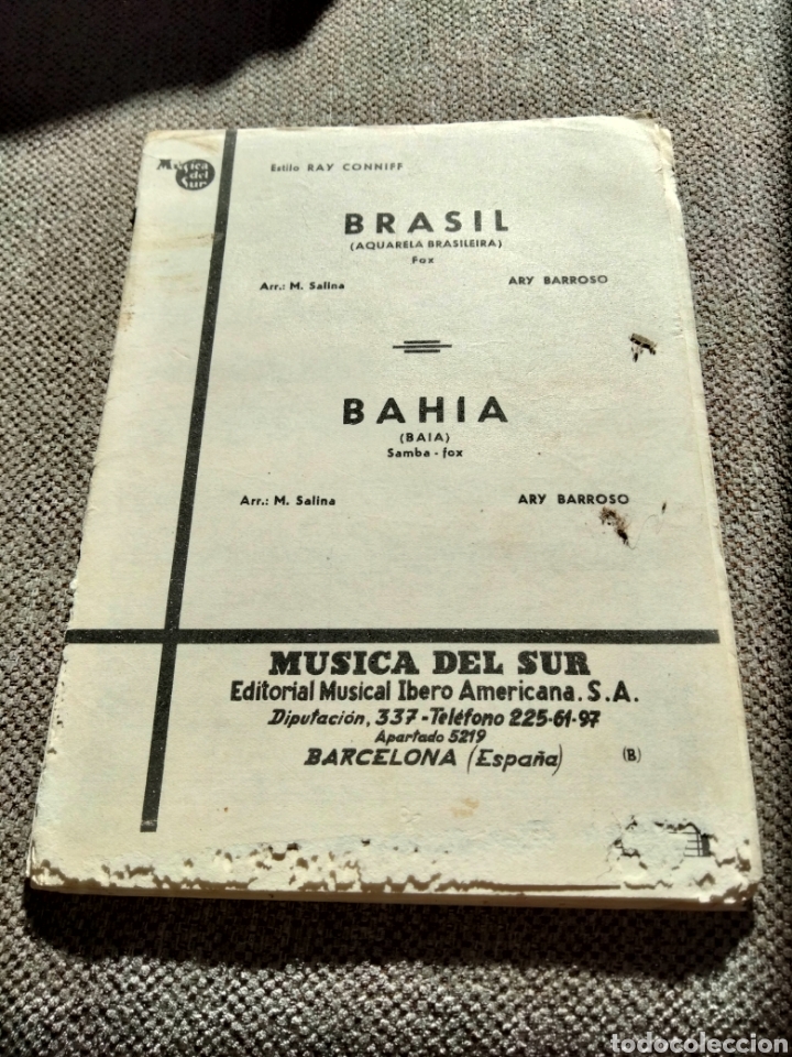 Partituras musicales: Partituras Brasil / Bah&iacute;a M&uacute;sica del Sur