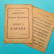 Partituras musicales: COLECCION DE CANTOS ESCOLARES - HIMNO A ESPAÑA - TOMAS ALDAS CONESA - LETRA Y MUSICA - AÑOS 50 - VER