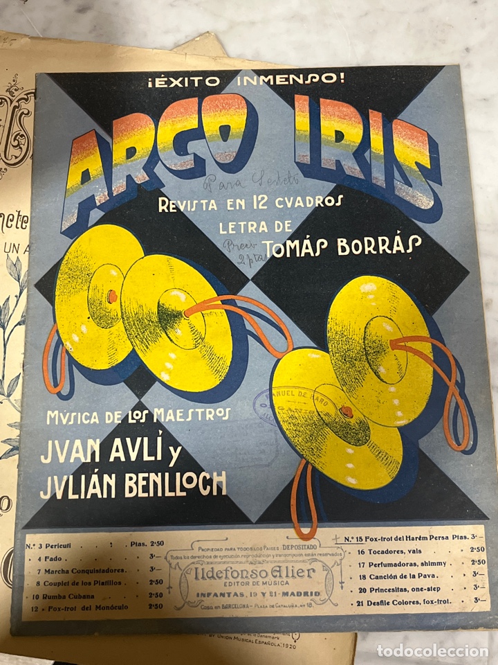 Partituren: Libro de partituras firmado arco iris por jvan avl&iacute; y jvlian benlloch