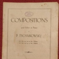 Partituras musicales: PARTITURA COMPOSITIONS POUR VIOLON P. TCHAIKOVSKY SCHERZO