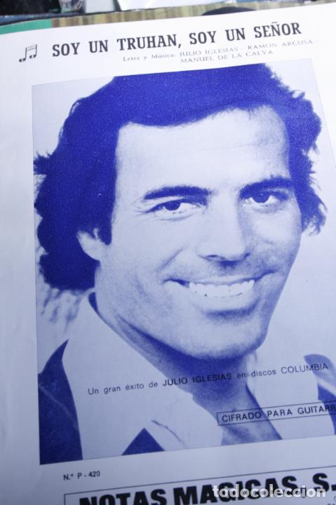 Partituras musicais: PARTITURA DE MUSICA JULIO IGLESIAS SOY UN TRUHAN, SOY UN SE&Ntilde;OR 1978 4 PGS