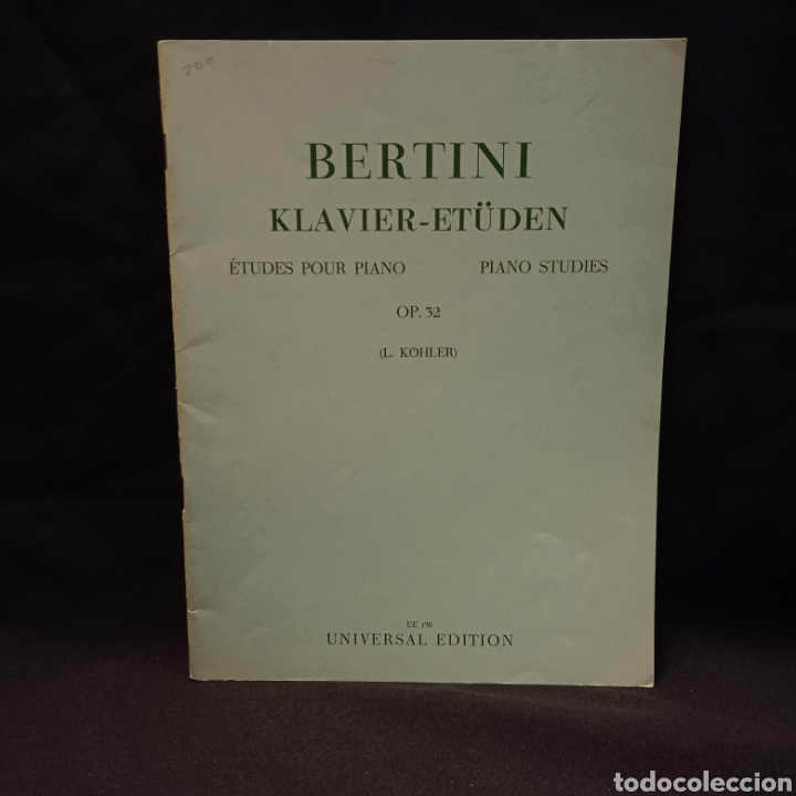 Partituras musicais: BERTINI KLAVIER-ET&Uuml;DEN &Eacute;TUDES POUR PIANO PIANO STUDIES OP. 32 #CJ6