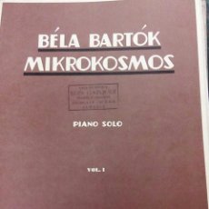 Partituras musicales: BELA BARTOK VOL.1 Y 2