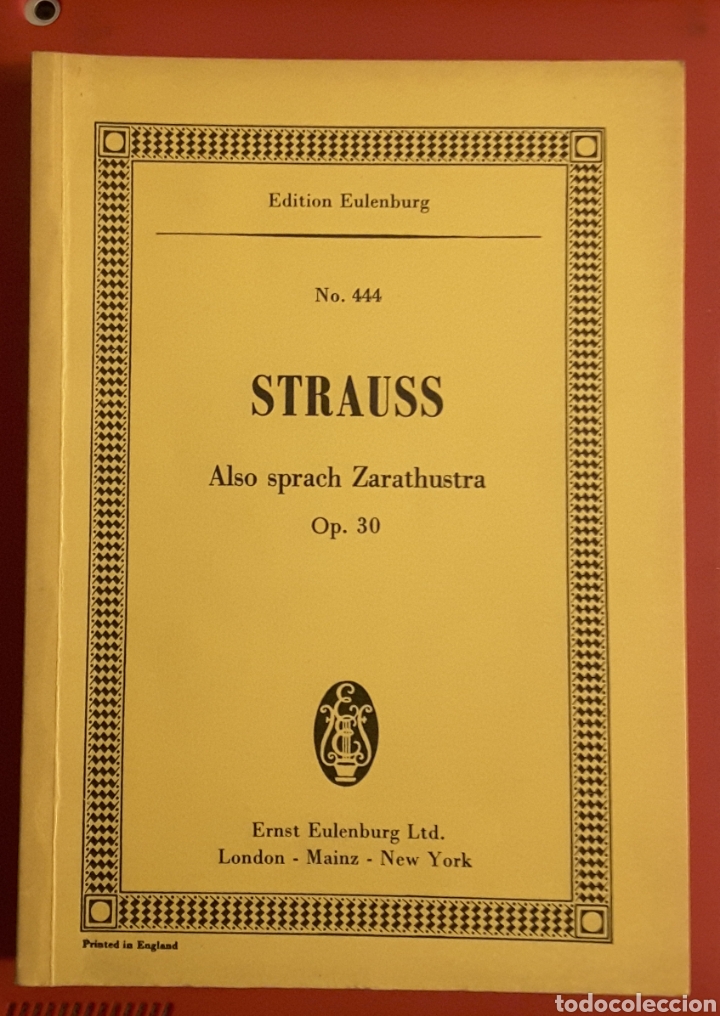 Partitions Musicales: STRAUSS. Partitura de bolsillo AS&Iacute; HABLABA ZARATHUSTRA