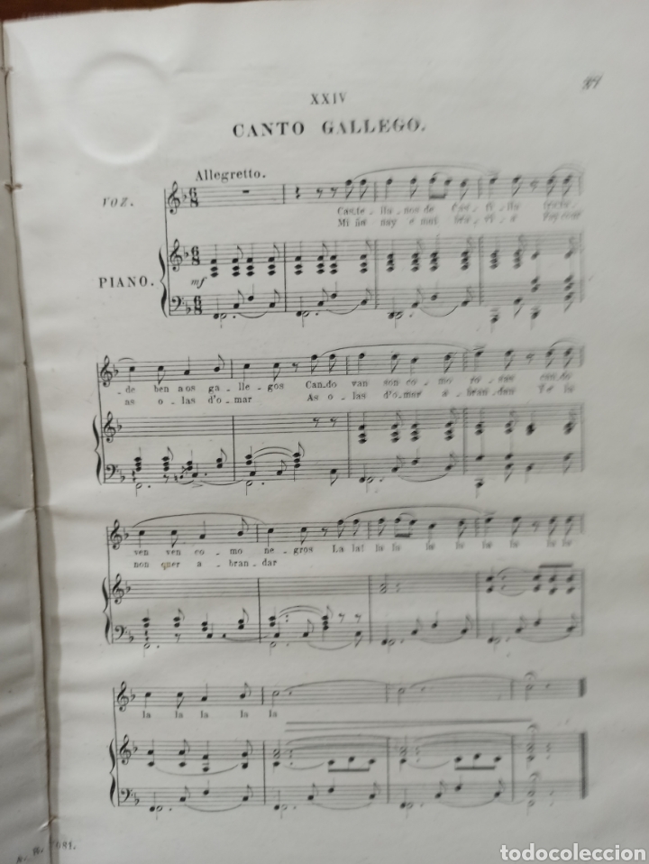 Partituras musicales: INZENGA: CANTOS Y BAILES POPULARES DE ESPAÑA Galicia Valencia Murcia Todo lo publicado 1888 1ª edic - Foto 6 - 335954468