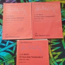 Partituras musicales: J.S. BACH, EL CLAVE BIEN TEMPERADO VOL. I Y II (DEHNHARD Y KRAUS) INVENCIONES Y SINFONÍAS (RATZ). Lote 340993108