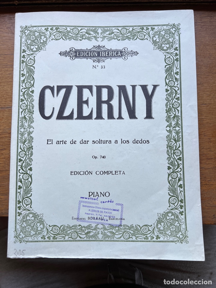 Musical scores: VL- CZERNY. EL ARTE DE DAR SOLTURA A LOS DEDOS. N 33. EDICION COMPLETA PIANO