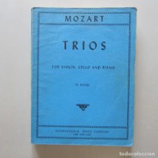 Partituras musicales: MOZART TRIOS FOR VIOLIN CELLO AND PIANO (F. DAVID) - INTERNATIONAL MUSIC COMPANY (NEW YOR 10017). Lote 345699588