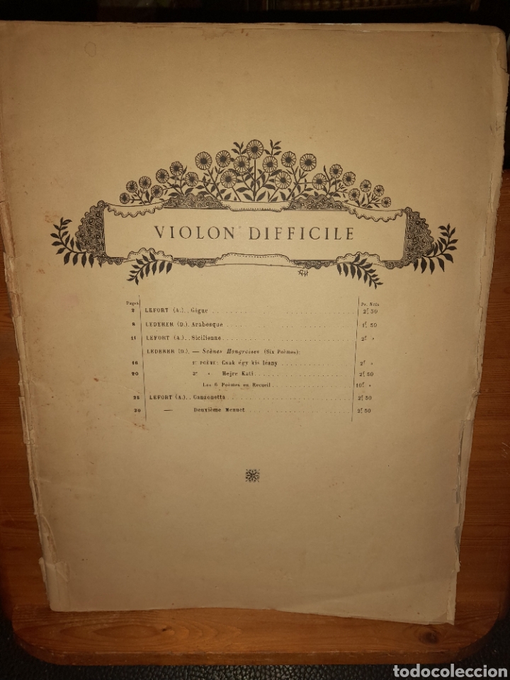 Partituren: VIOLON DIFFICILE VIOLIN PARTITURAS LEFORT LEDERER GIGUE ARABESQUE SICILIENNE CANZONETTA DEUXIEME MEN