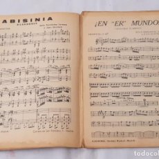 Partituras musicales: PARTITURA PARA ORQUESTA. EN ER MUNDO (PASODOBLE FLAMENCO). ABISINIA. J. F. LORENZO Y JUAN QUINTERO.. Lote 390697039