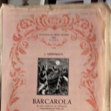 Partituras musicales: BARCAROLA. TRANSCRIPCIÓN EN FORMA DE VALS J. OFFENBACH.
