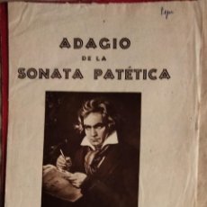Partituras musicales: ADAGIO DE LA SONATA PATÉTICA. LUIS VON BEETHOVEN