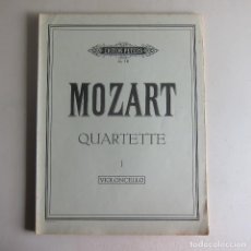 Partituras musicales: MOZART - QUARTETTE I. VIOLONCELLO (EDITION PETERS) PARTITURA. Lote 360429370