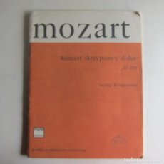 Partituras musicales: MOZART - KONCERT SKRZYPCOWY (PWM) PARTITURA. Lote 360435770