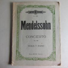 Partituras musicales: MENDELSOHNN - CONCIERTO OP. 64 (EDITION PETERS) PARTITURA. Lote 360436100