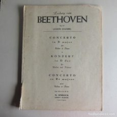 Partituras musicales: BEETHOVEN - CONCERTO. OP.61. JOACHIM (SIMROCK) PARTITURA. Lote 360436270