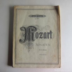 Partituras musicales: MOZART - SONATEN (EDITION PETERS) PARTITURA. Lote 360436740