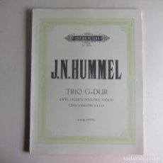 Partituras musicales: J. N. HUMMEL - TRIO G-DUR. FRITZ STEIN (EDITION PETERS) PARTITURA. Lote 360437275