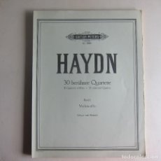 Partituras musicales: HAYDN - 30 CELEBRATED QUARTETS. BAND I. VIOLONCELLO (EDITION PETERS) PARTITURA. Lote 360438470