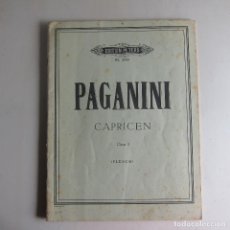 Partituras musicales: PAGANINI - CAPRICEN. OPUS 1. FLESH (EDITION PETERS) PARTITURA. Lote 360440980