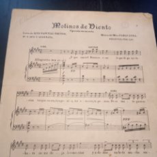 Partituras musicales: PARTITURA PARA PIANO MOLINOS DE VIENTO. Lote 361450945