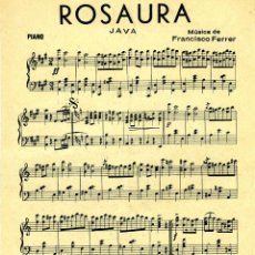 Partituras musicales: DOS PARTITURAS DE MUSICA TITULOS=ROSAURA Y POR TU GARBO=LEER DESCRIPCIÓN-VER FOTOS ADICIONALES .. Lote 363616880