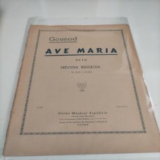 Partituras musicales: AVE MARÍA GOUNOD MELODÍA RELIGIOSA EN LATÍN Y ESPAÑOL. Lote 365798221