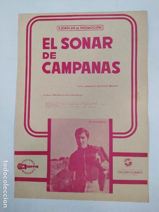 Partituras musicais: PARTITURA EL SONAR DE CAMPANAS. ANTONIO BRASAS. TDKR48