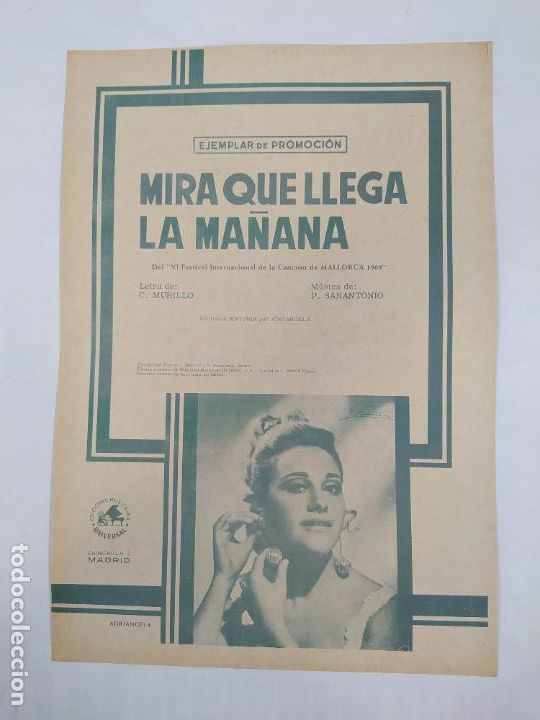 Partituras musicais: PARTITURA MIRA QUE LLEGA LA MA&Ntilde;ANA. C. MURILLO. P. SANANTONIO. ADRIANGELA. TDKR48