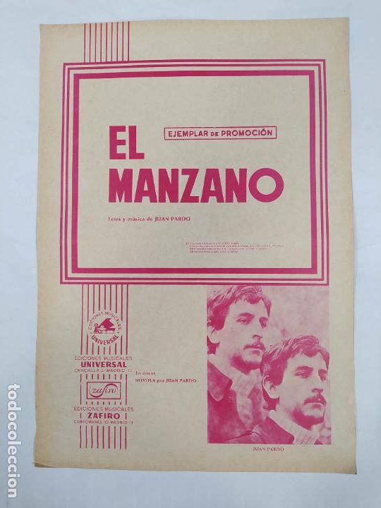 Partituras musicais: PARTITURA EL MANZANO. JUAN PARDO. TDKR48