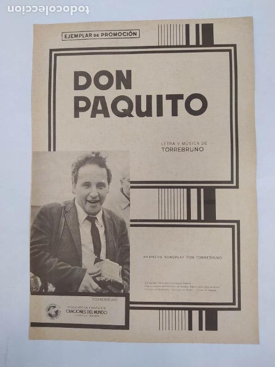 Partituren: PARTITURA DON PAQUITO. TORREBRUNO. TDKR49