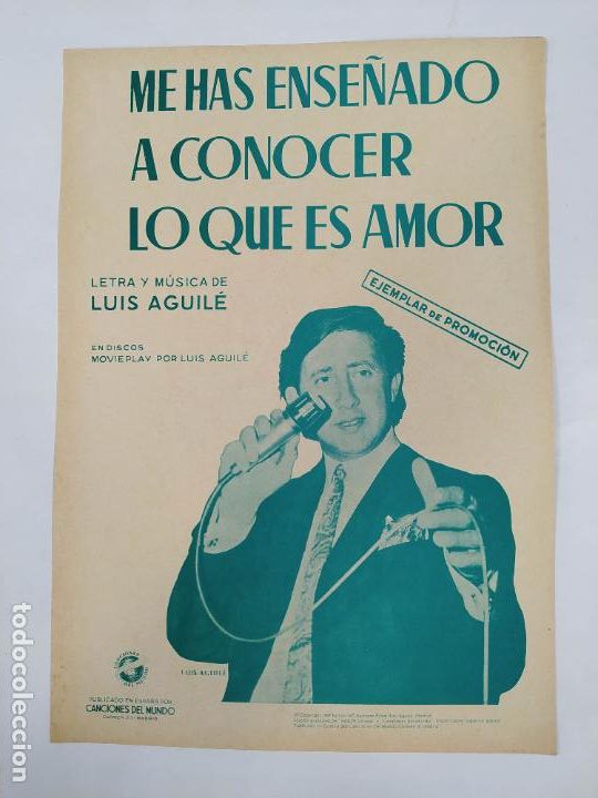 Partituren: PARTITURA ME HAS ENSE&Ntilde;ADO A CONOCER LO QUE ES AMOR. LUIS AGUIL&Eacute;. TDKR49