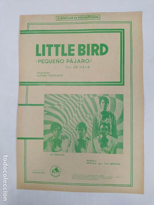 Partiture musicali: PARTITURA LITTLE BIRD. PEQUE&Ntilde;O P&Aacute;JARO. LOS BRINCOS. TDKR33