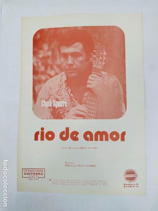 Partiture musicali: PARTITURA R&Iacute;O DE AMOR. CHOLO AGUIRRE. TDKR33