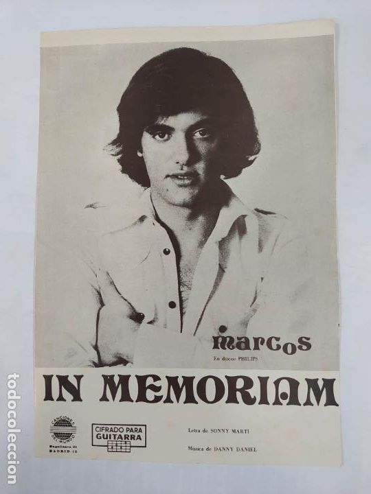 Partiture musicali: PARTITURA IN MOEMORIAM. MARCOS. LETRA DE SONNY MARTI. TDKR33