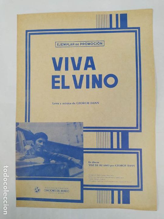 Partiture musicali: PARTITURA VIVA EL VINO. GEORGE DANN. TDKR34