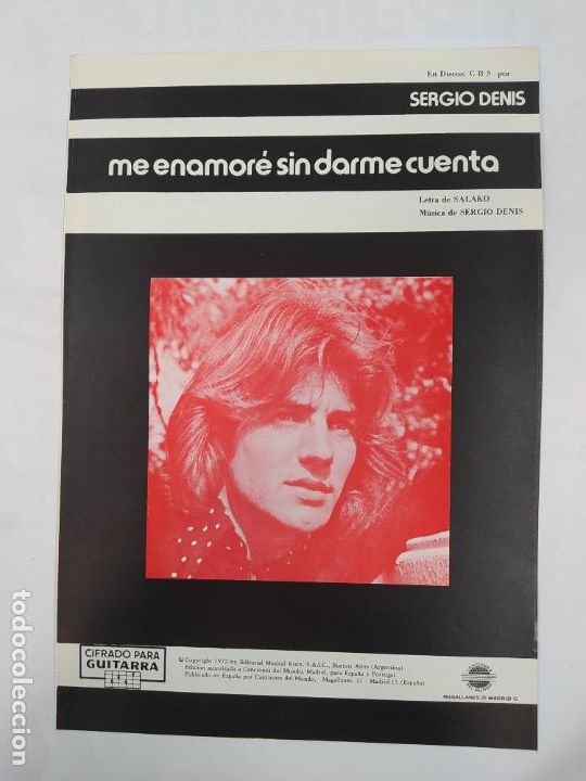 Musical scores: PARTITURA ME ENAMOR&Eacute; SIN DARME CUENTA. SALAKO. SERGIO DENIS. TDKR14