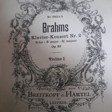 antigua partitura, brahms, klavier-konzert n2, - Compra venta en