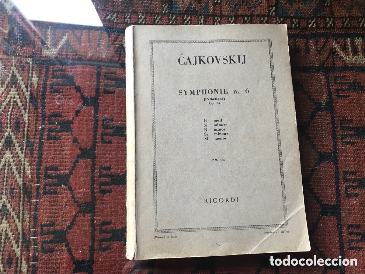 Partituras musicais: Cajkovskij. Symphonie n.6. Ricordi