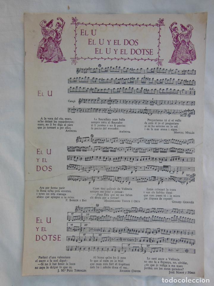 Partituras musicales: EL U, EL U Y EL DOS, EL U Y EL DOTSE. - Foto 1