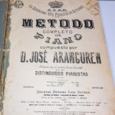 Partituras musicales: ARANGUREN, D. JOSÉ. MÉTODO COMPLETO DE PIANO COMPUESTO POR ../
