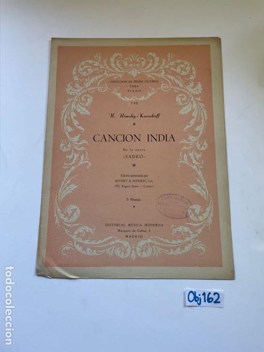 Partituras musicales: Canci&oacute;n india - Foto 1