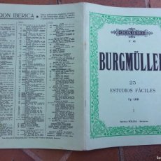 Partituras musicales: BURGMULLER - 25 ESTUDIOS FACILES OP. 100 - EDICION IBERICA 21