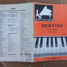 Partituras musicales: BERTINI - ESTUDIOS PARA PIANO OP. 100